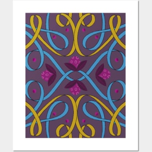 colorful bow design Posters and Art